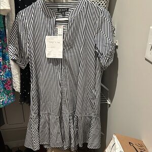 J. Crew Blue and White Striped Garment